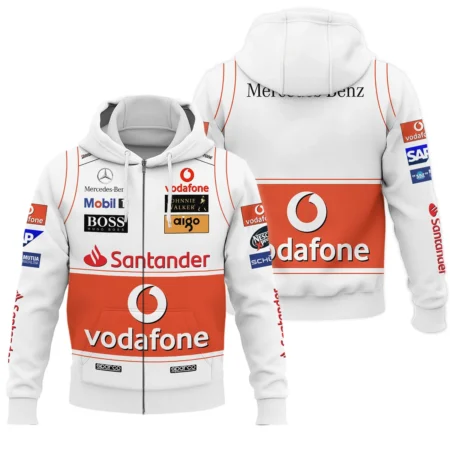 2008 Lewis Hamilton Racing Suit McLaren F1 Zipper Hoodie BLVALH260825A9ZHD - Pit Lane Clothing