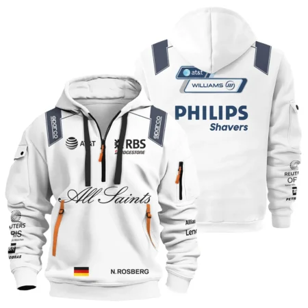 2008 Nico Rosberg Racing Suit Williams F1 Hoodie Half Zip BLVANR281125A3HDF - F1 Fan Gear
