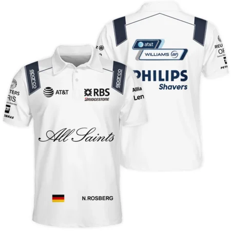 2008 Nico Rosberg Racing Suit Williams F1 Polo Shirt BLVANR281125A3PL - Race Day Outfit