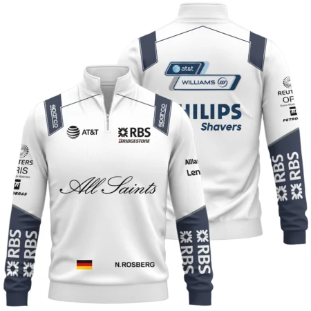 2008 Nico Rosberg Racing Suit Williams F1 Quarter-Zip Sweatshirt BLVANR281125A3QZS - Formula Racing Apparel