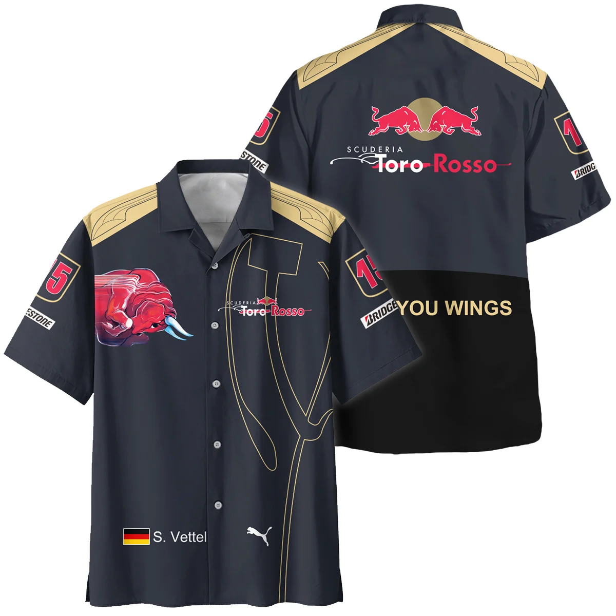 2008 Sebastian Vettel Racing Suit Toro Rosso F1 Hawaiian Shirt BLVASV110925A9HW - Racing Lifestyle Clothing