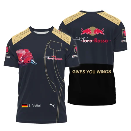 2008 Sebastian Vettel Racing Suit Toro Rosso F1 T-Shirt BLVASV110925A9TS - Motorsport Lifestyle Wear