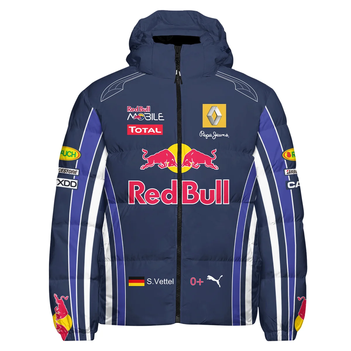 2010 Sebastian Vettel Racing Suit Red Bull Racing F1 Down & Puffer Jackets BLVASV110925A7HCJ - Image 2