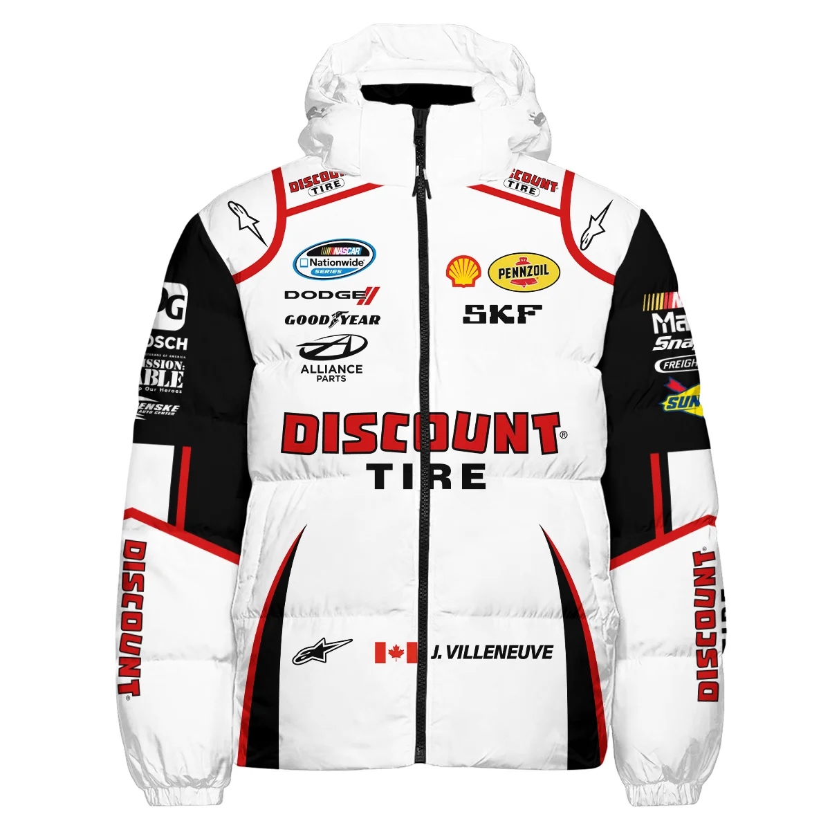 2011 Jacques Villeneuve Racing Suit F1 Down & Puffer Jackets BLJV10825A9HCJ - Image 2
