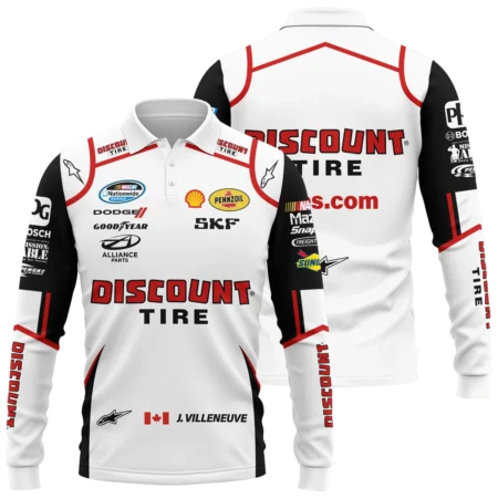 2011 Jacques Villeneuve Racing Suit F1 Long Polo Shirt BLJV10825A9LPL - Race Day Design