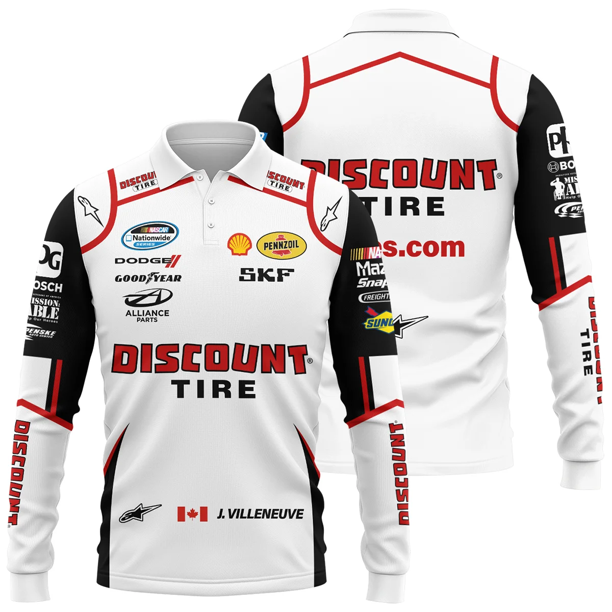 2011 Jacques Villeneuve Racing Suit F1 Long Polo Shirt BLJV10825A9LPL