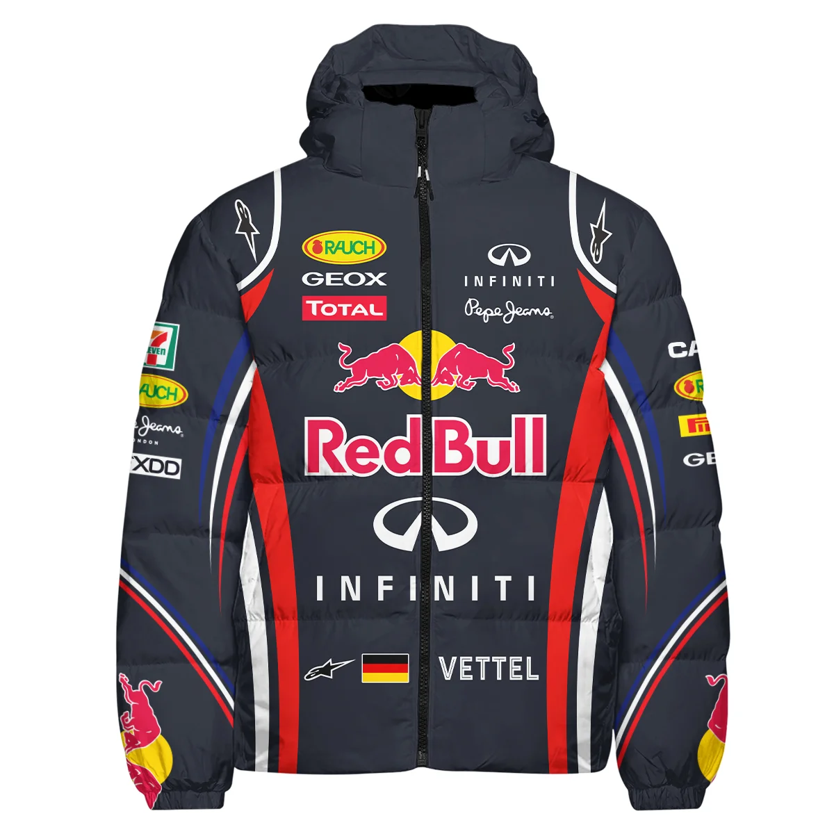 2011 Sebastian Vettel Racing Suit Red Bull Racing F1 Down & Puffer Jackets BLVASV110925A6HCJ - Image 2