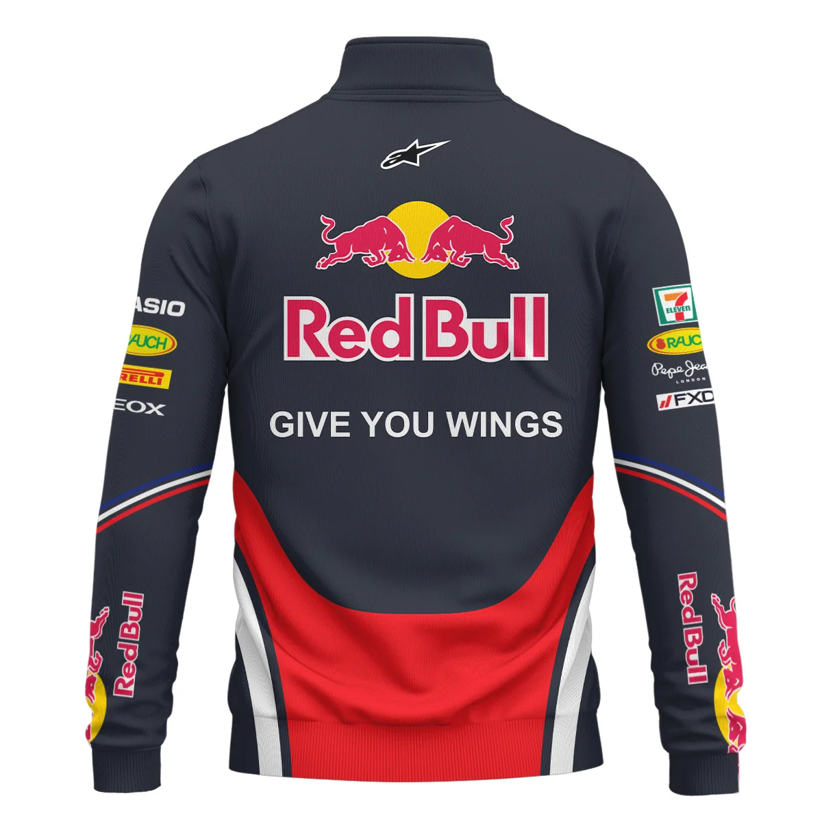 2011 Sebastian Vettel Racing Suit Red Bull Racing F1 Quarter-Zip Sweatshirt BLVASV110925A6QZS - Image 3