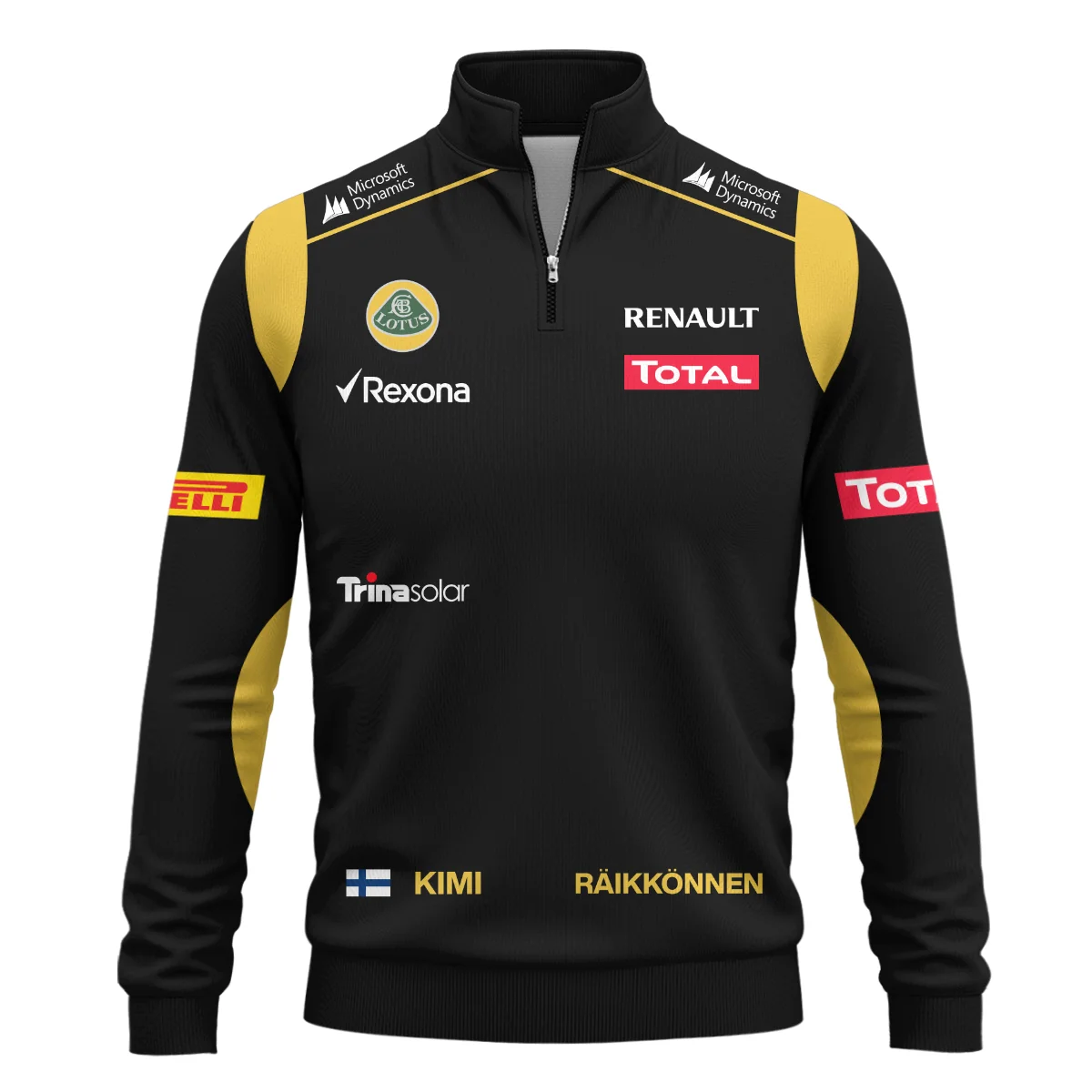 2012 Kimi Raikkonen Racing Suit Lotus Quarter-Zip Sweatshirt BLVAKR191125A5QZS - Image 2