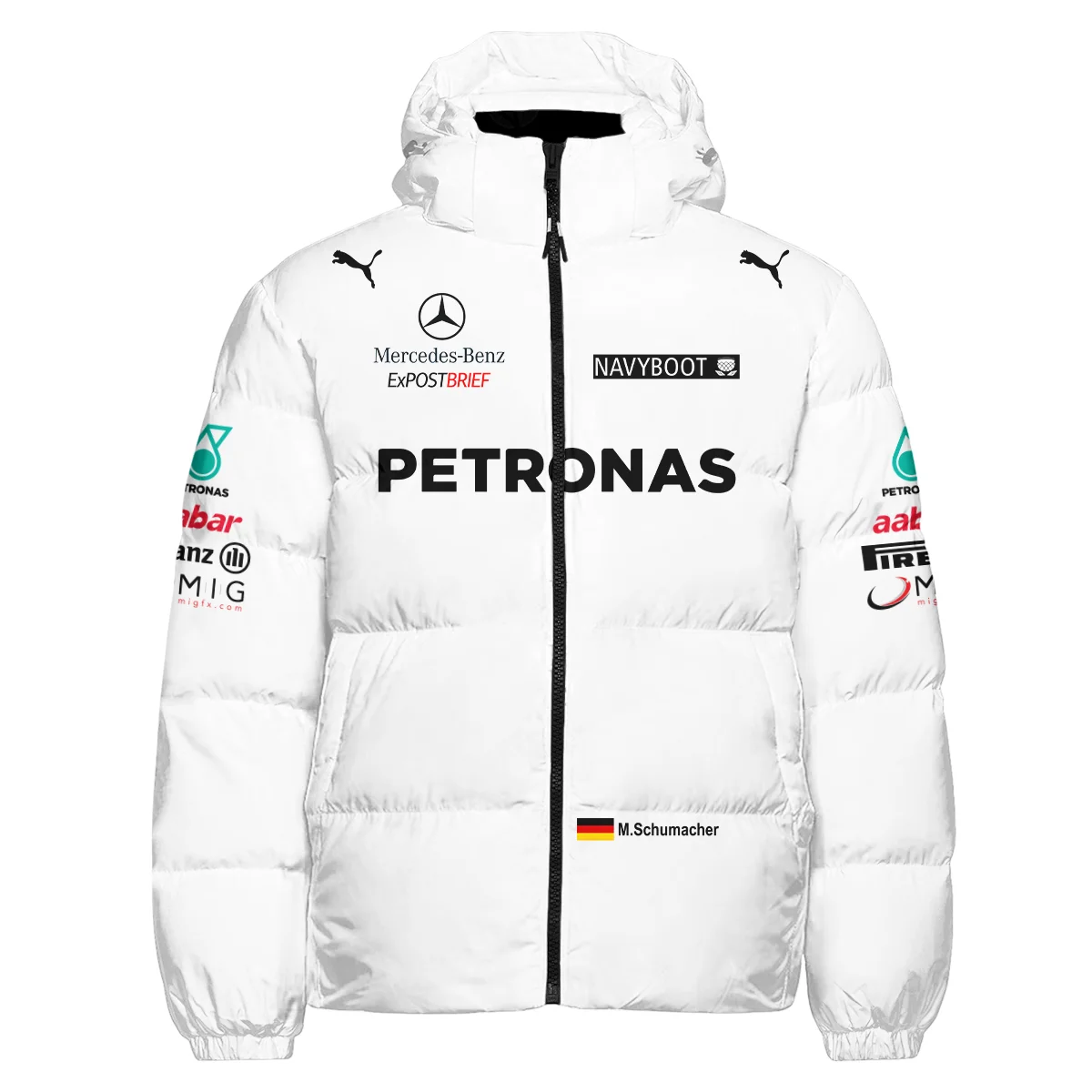 2012 Michael Schumacher Race Suit Mercedes F1 Down & Puffer Jackets BLVAMC020925A2HCJ - Image 2
