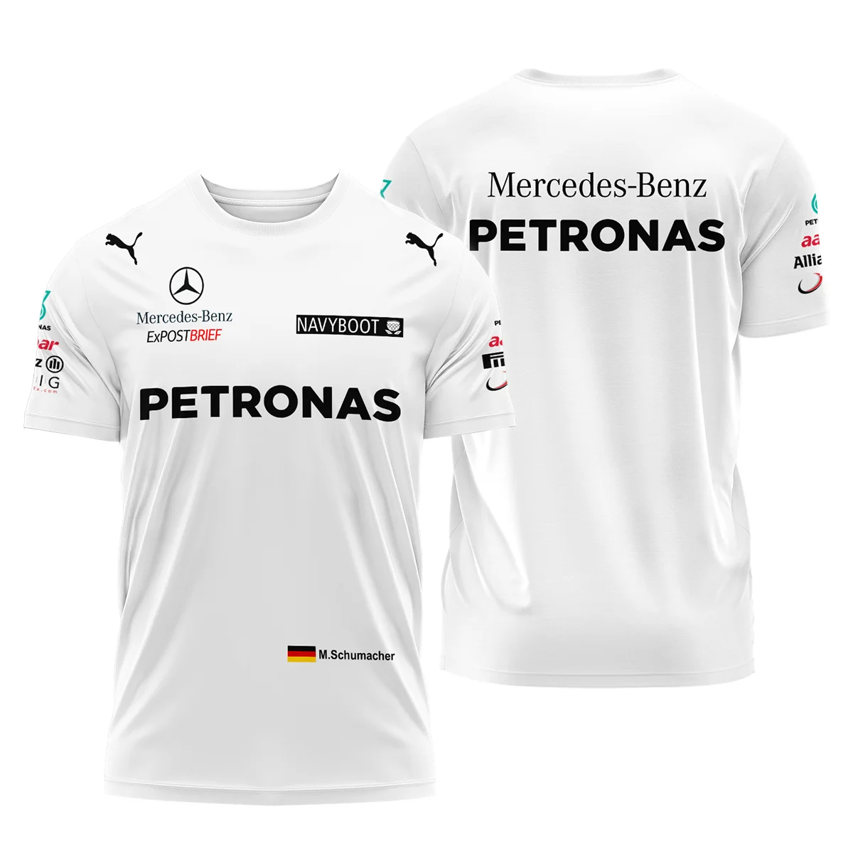 2012 Michael Schumacher Race Suit Mercedes F1 T-Shirt BLVAMC020925A2TS