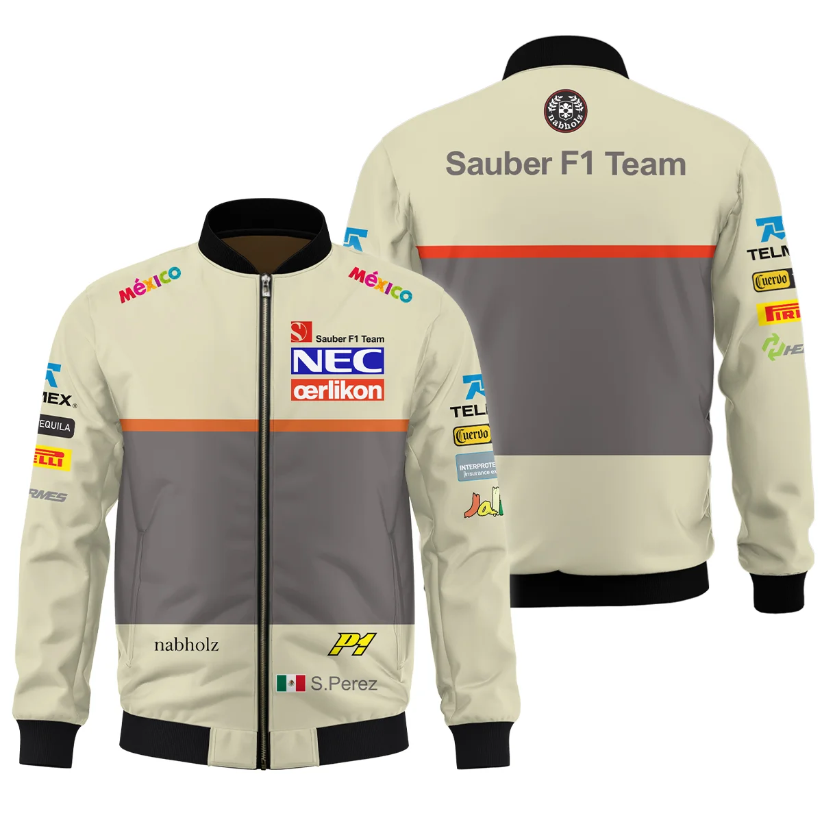 2012 Sergio Perez Racing Suit Sauber F1 Bomber BLVASP170925A10BB - Motorsport Lifestyle Wear