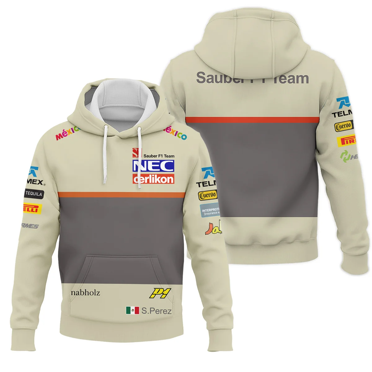 2012 Sergio Perez Racing Suit Sauber F1 Hoodie BLVASP170925A10HD - Racing Lifestyle Clothing