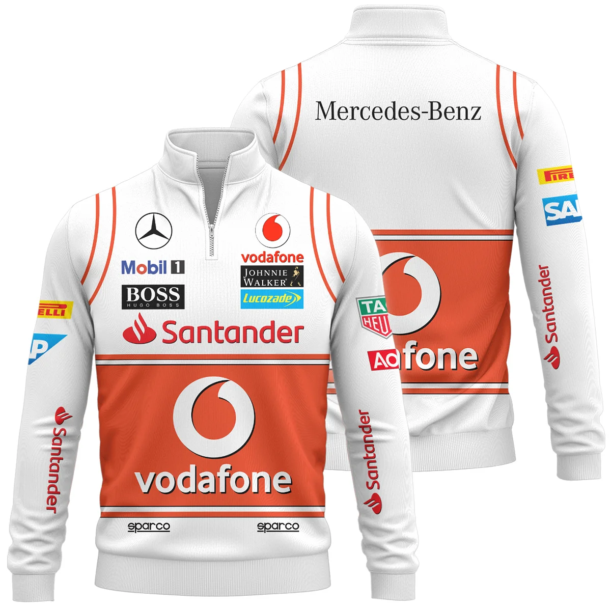 2013 Sergio Perez Racing Suit Force India F1 Quarter-Zip Sweatshirt BLVASP170925A9QZS - Race Day Design