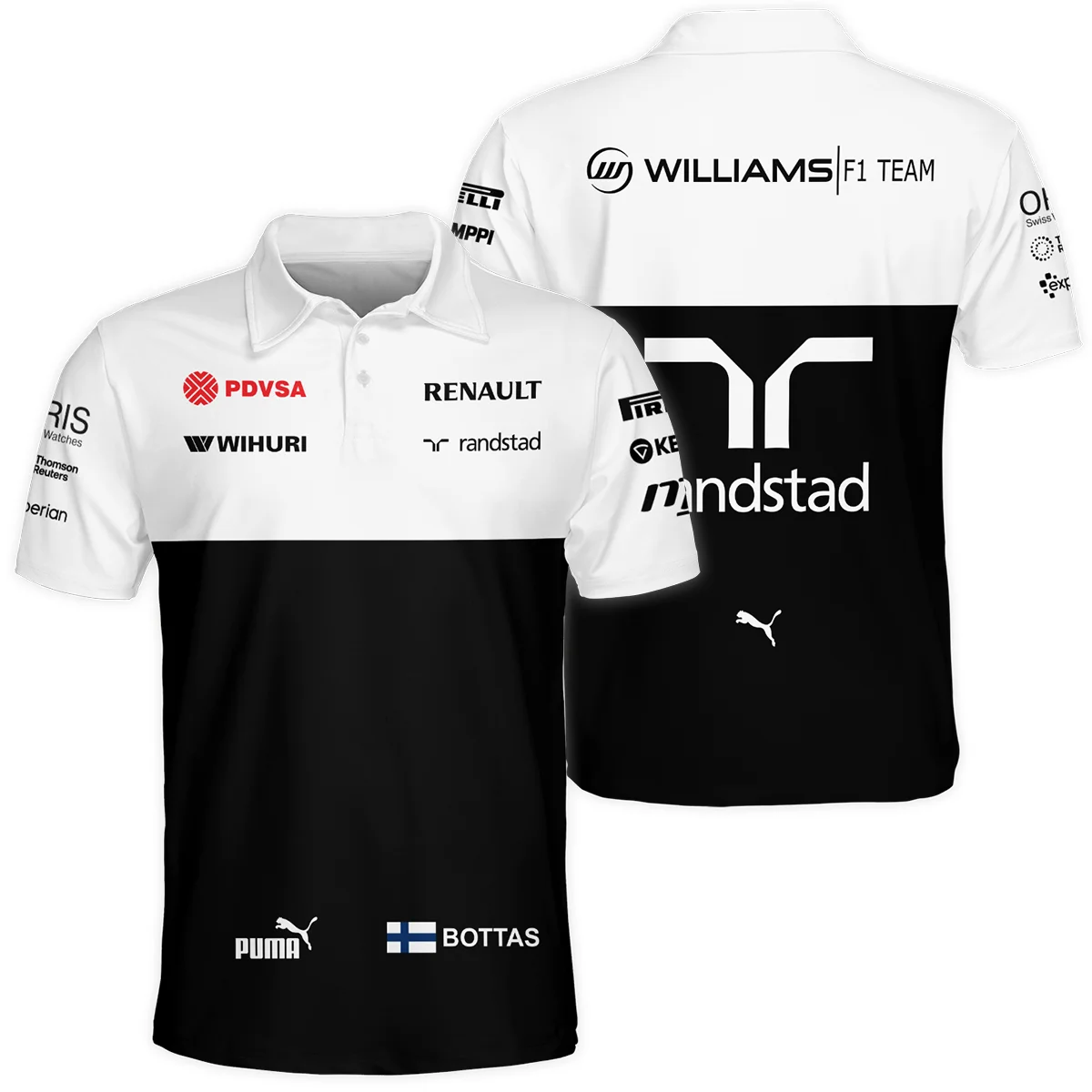 2013 Valtteri Bottas Racing Suit Williams F1 Polo Shirt BLVAVB130925A2PL - Race Day Design