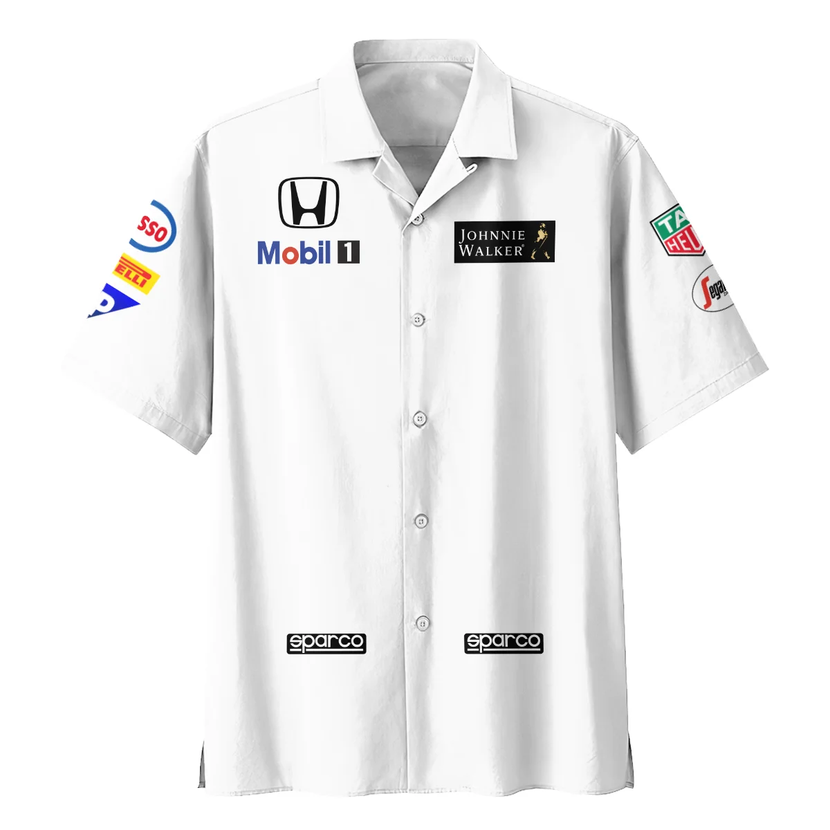 2015 Jenson Button Racing Suit McLaren F1 Hawaiian Shirt BLVAJB010925A6HW - Image 2