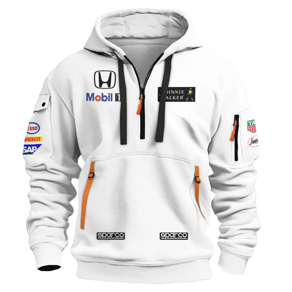 2015 Jenson Button Racing Suit McLaren F1 Hoodie Half Zip BLVAJB010925A6HDF - Image 2