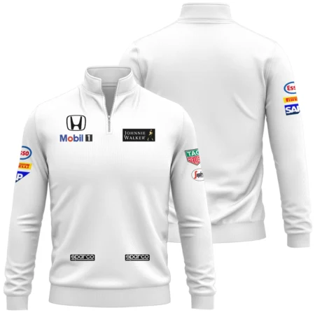 2015 Jenson Button Racing Suit McLaren F1 Quarter-Zip Sweatshirt BLVAJB010925A6QZS - Pit Lane Clothing