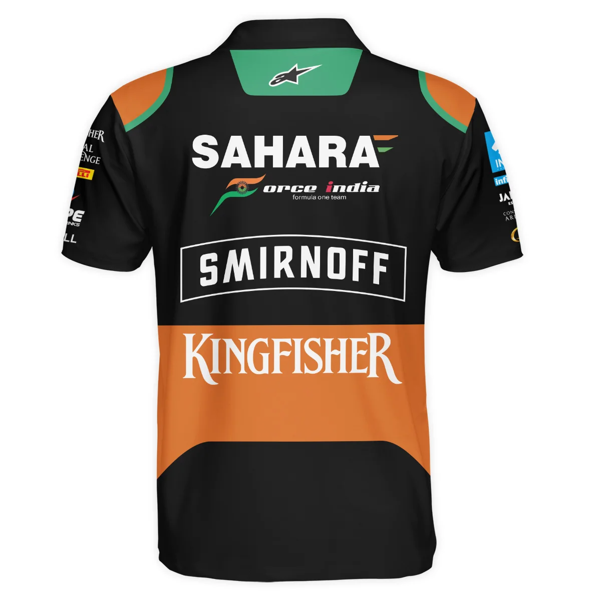 2015 Sergio Perez Racing Suit Force India F1 Polo Shirt BLVASP170925A7PL - Image 3