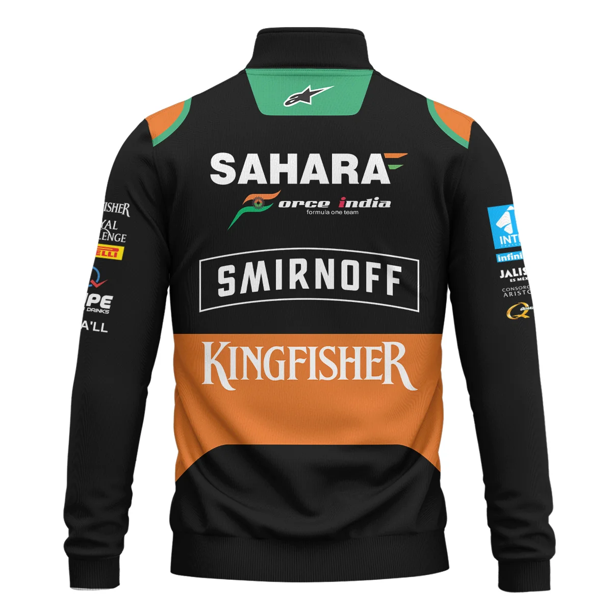 2015 Sergio Perez Racing Suit Force India F1 Quarter-Zip Sweatshirt BLVASP170925A7QZS - Image 3