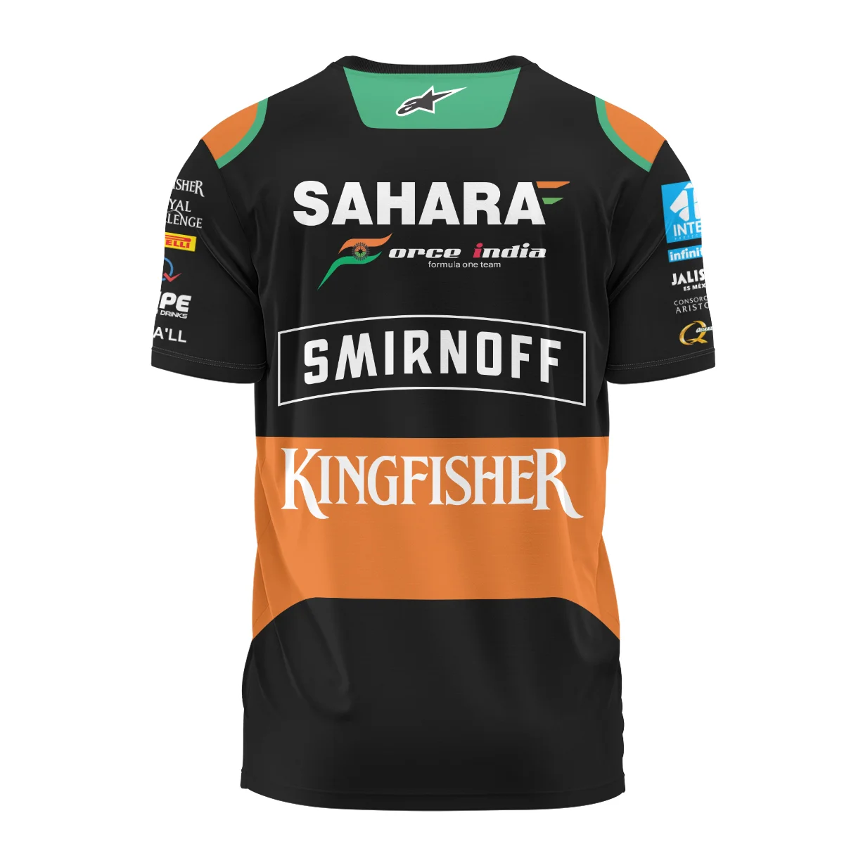 2015 Sergio Perez Racing Suit Force India F1 T-Shirt BLVASP170925A7TS - Image 3