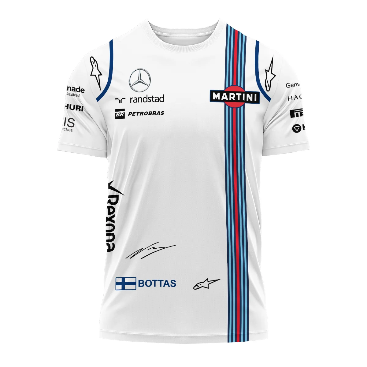 2016 Valtteri Bottas Racing Suit Williams F1 T-Shirt BLVAVB130925A3TS - Image 2
