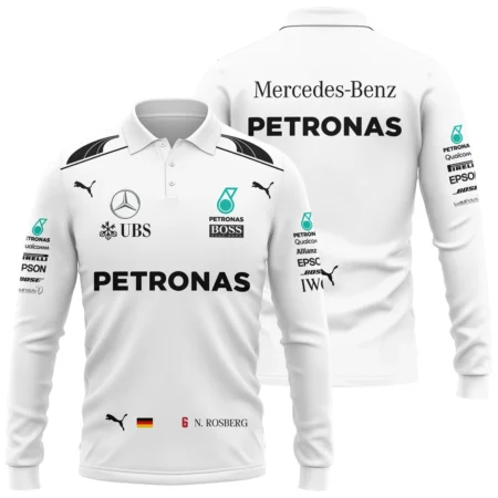 2016 WDC Nico Rosberg Racing Suit Mercedes F1 Long Polo Shirt BLVANR281125A1LPL - Motorsport Apparel