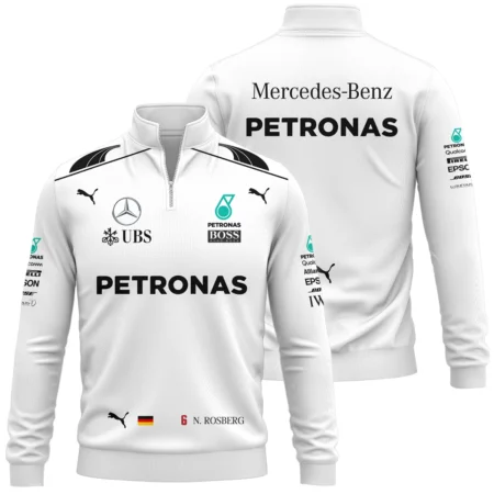 2016 WDC Nico Rosberg Racing Suit Mercedes F1 Quarter-Zip Sweatshirt BLVANR281125A1QZS - F1 Fan Gear