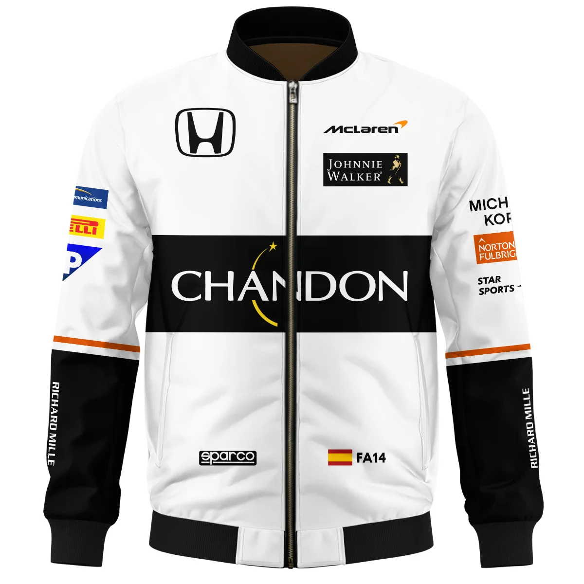 2017 Fernando Alonso Racing Suit McLaren F1 Bomber BLVAFA030925A1BB - Image 2