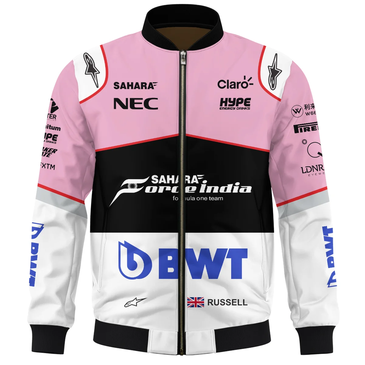 2017 George Russell Racing Suit Force India F1 Bomber BLVAGR080925A7BB - Image 2