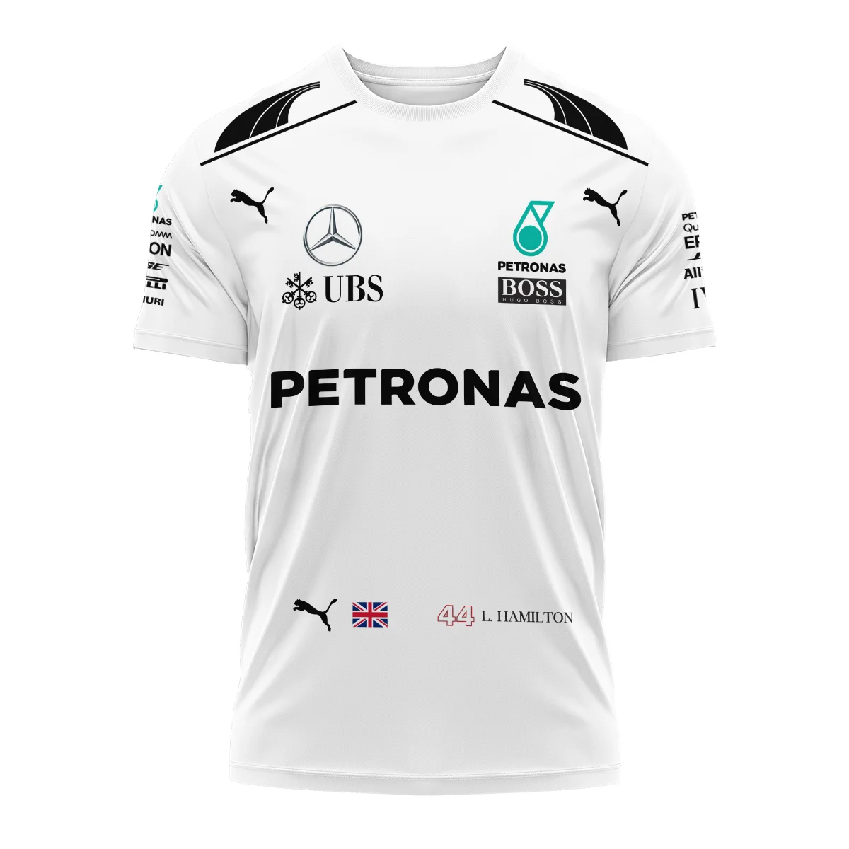 2017 Lewis Hamilton Racing Suit Mercedes F1 T-Shirt BLVALH260825A7TS - Image 2