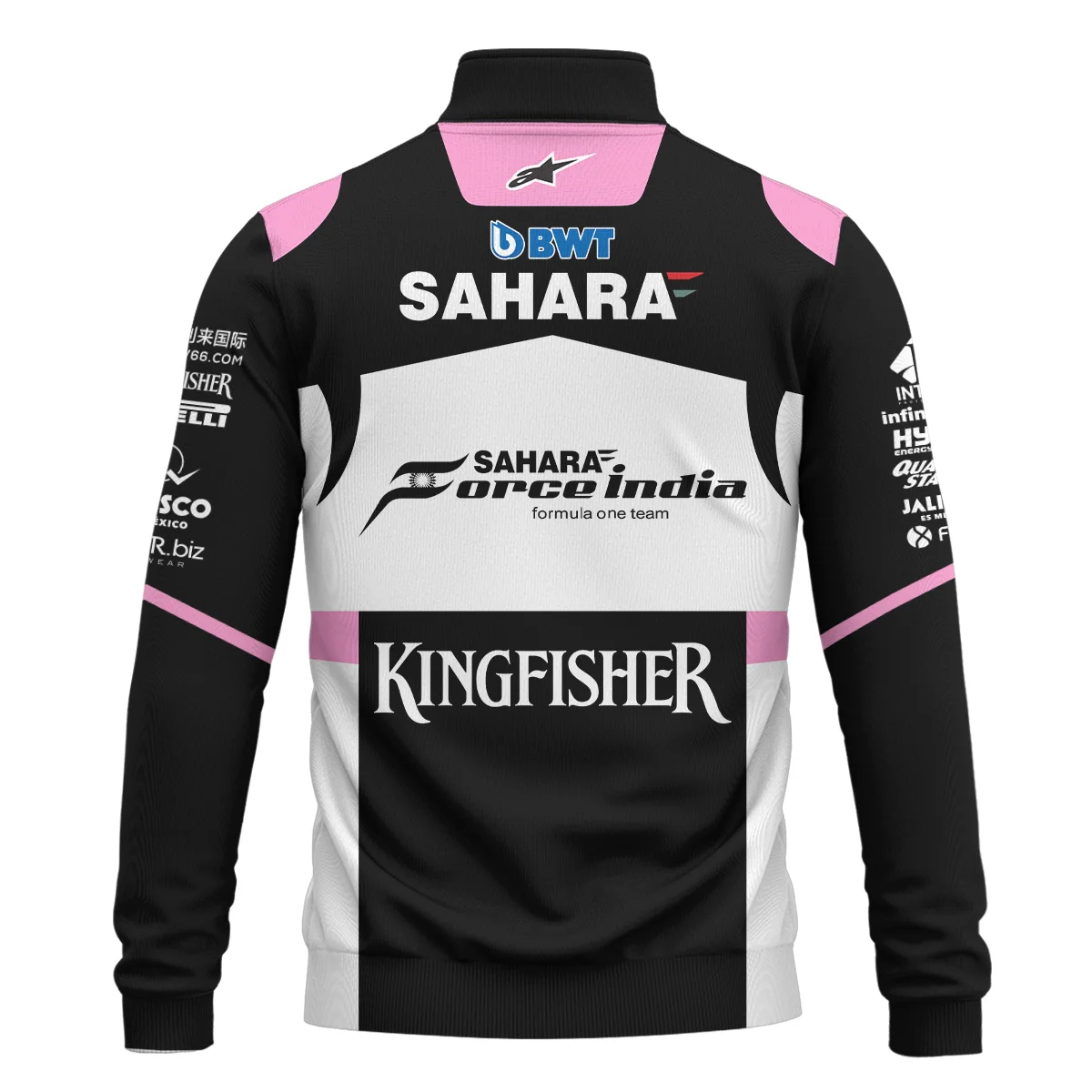2017 Sergio Perez Racing Suit Force India F1 Quarter-Zip Sweatshirt BLVASP170925A5QZS - Image 3