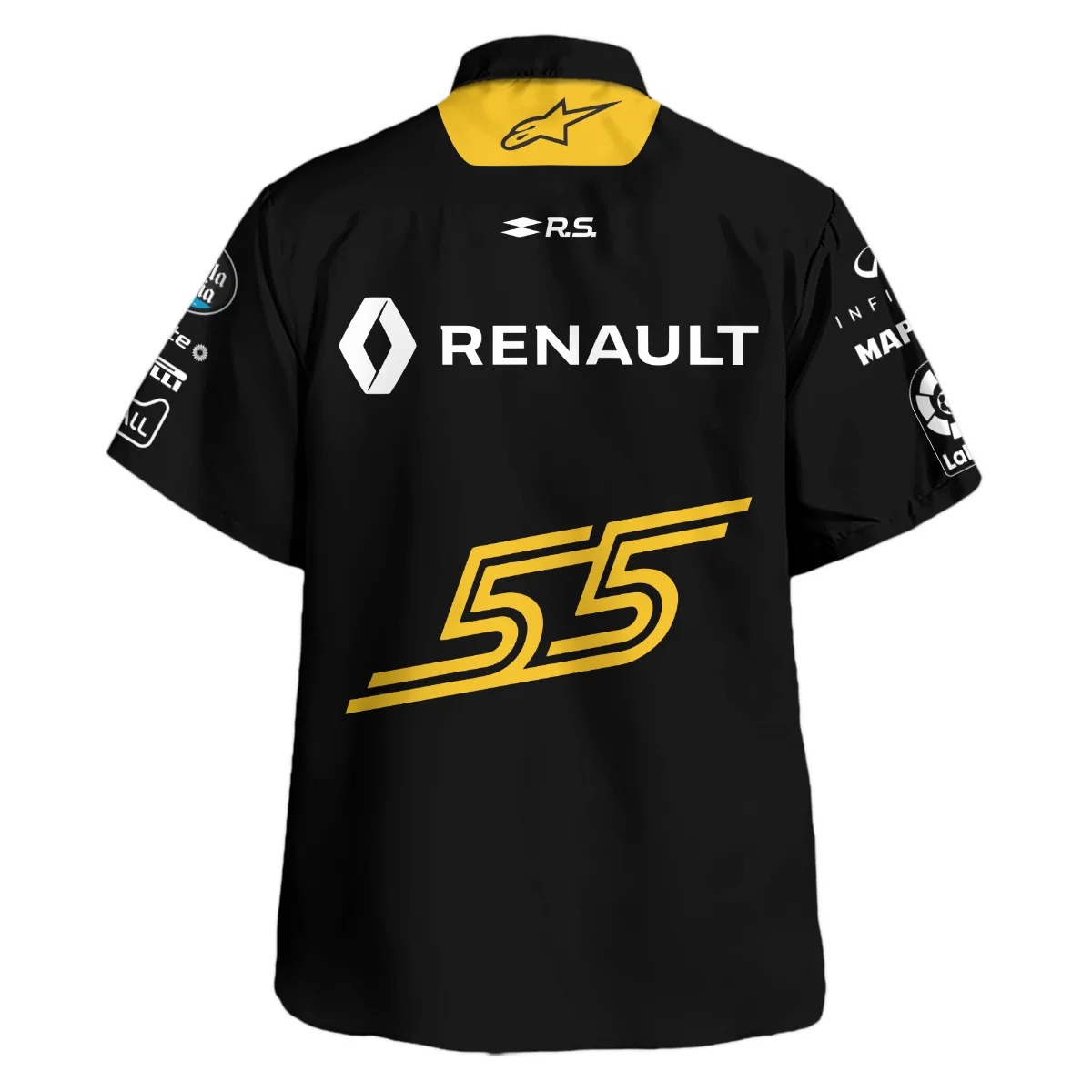 2018 Carlos Sainz Racing Suit Renault F1 Hawaiian Shirt BLVACS190825A1HW - Image 3