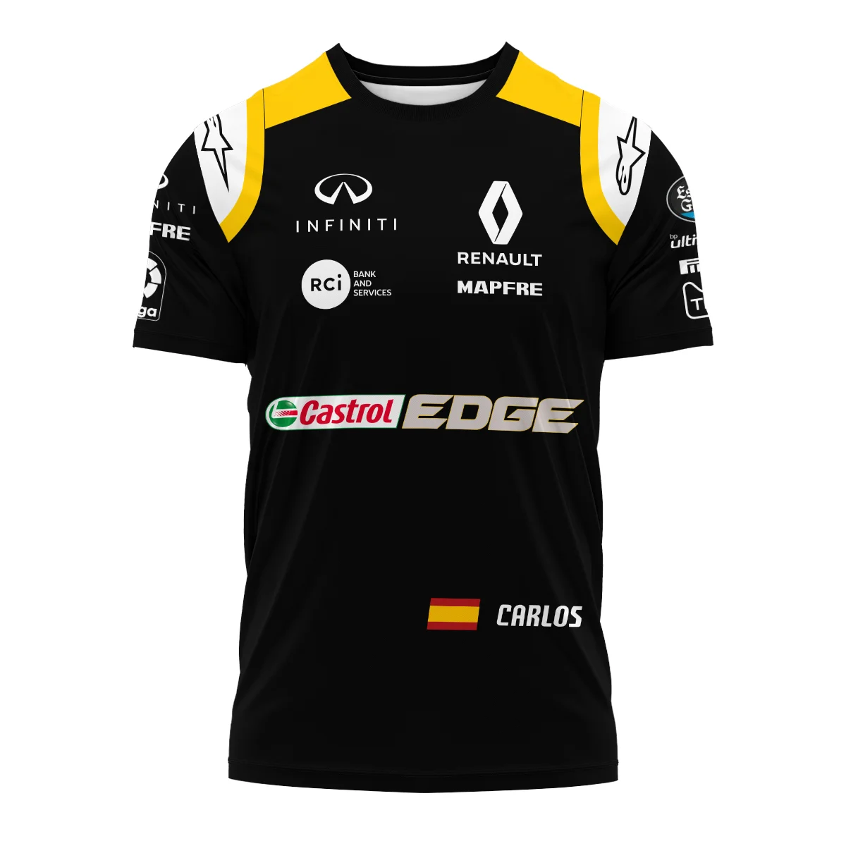 2018 Carlos Sainz Racing Suit Renault F1 T-Shirt BLVACS190825A1TS - Image 2