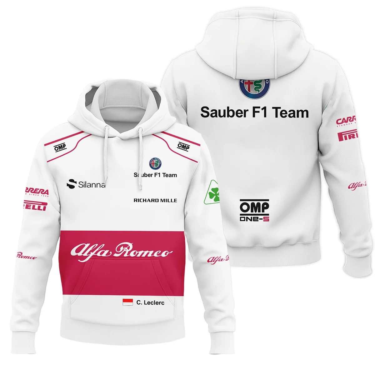 2018 Charles Leclerc Racing Suit Alfa Romeo Sauber F1 Hoodie BLVACL260825A6HD