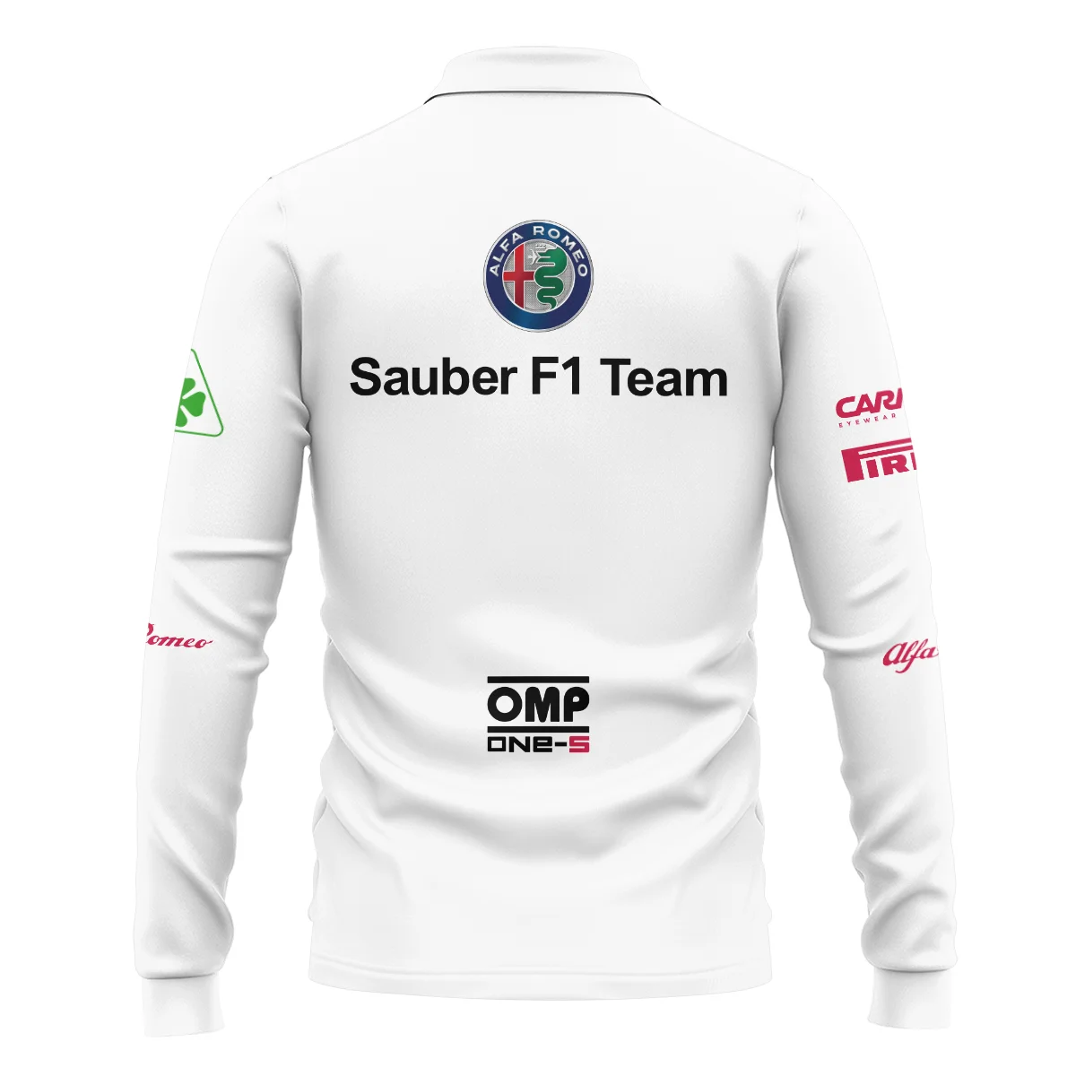 2018 Charles Leclerc Racing Suit Alfa Romeo Sauber F1 Long Polo Shirt BLVACL260825A6LPL - Image 3