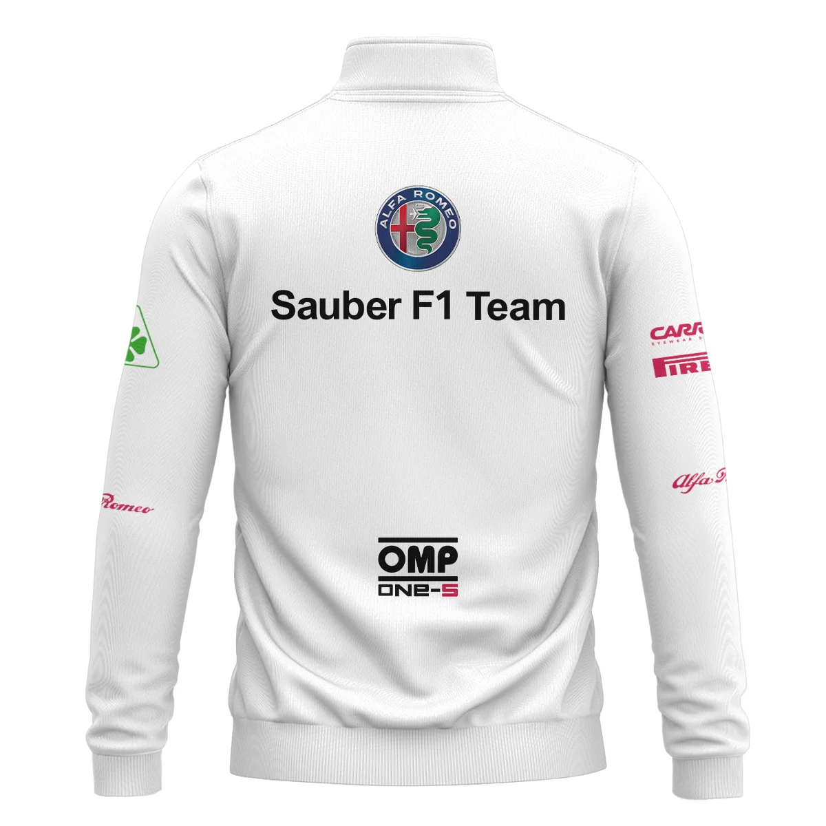 2018 Charles Leclerc Racing Suit Alfa Romeo Sauber F1 Quarter-Zip Sweatshirt BLVACL260825A6QZS - Image 3
