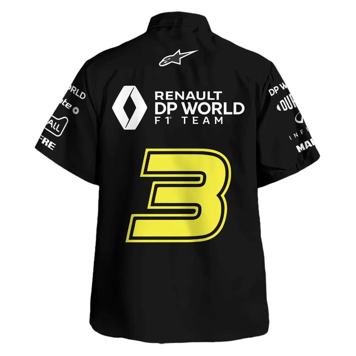 2018 Daniel Ricciardo Renault DP World Race Suit Hawaiian Shirt BLVA180725A01HW - Image 3