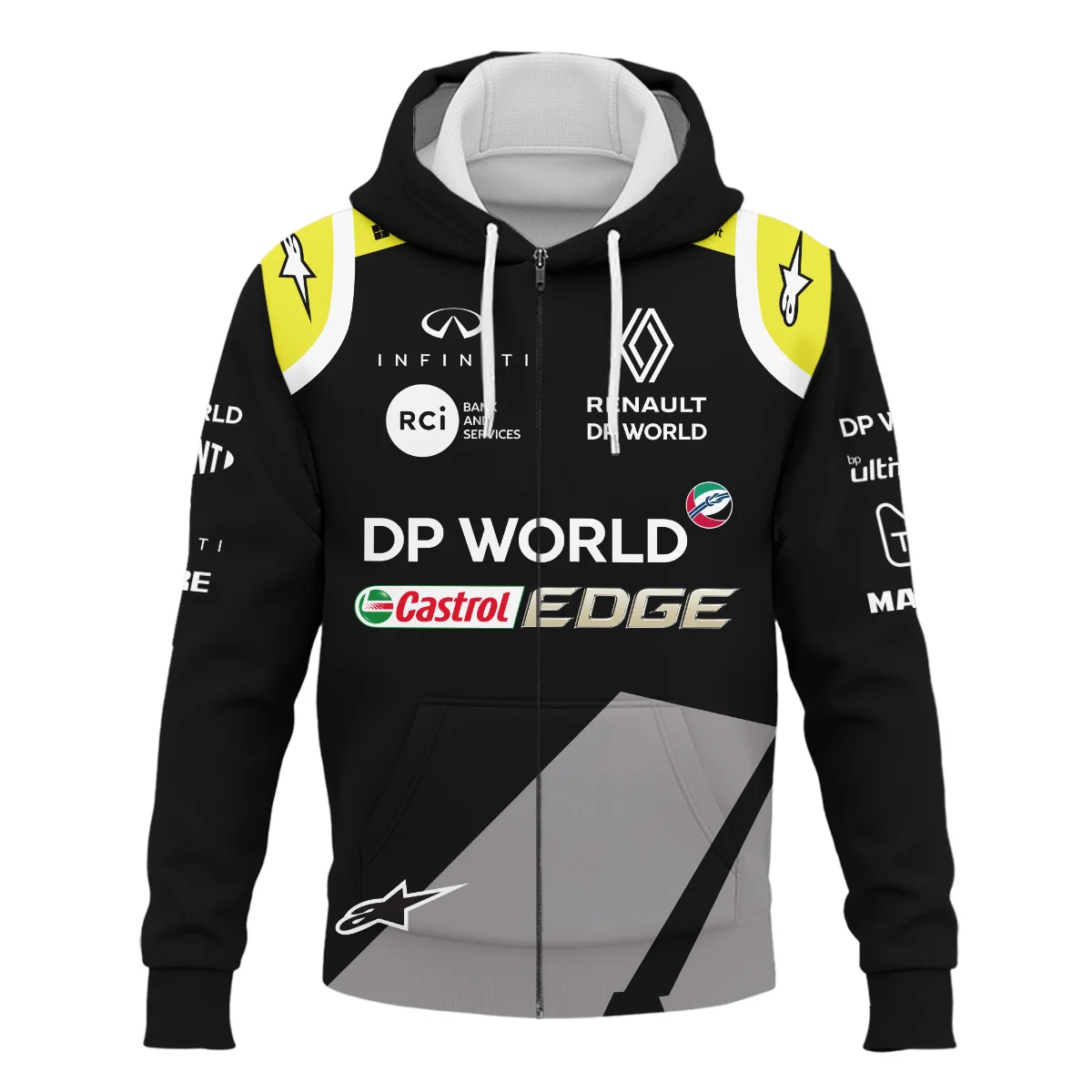 2018 Daniel Ricciardo Renault DP World Race Suit Zipper Hoodie BLVA180725A01ZHD - Image 2