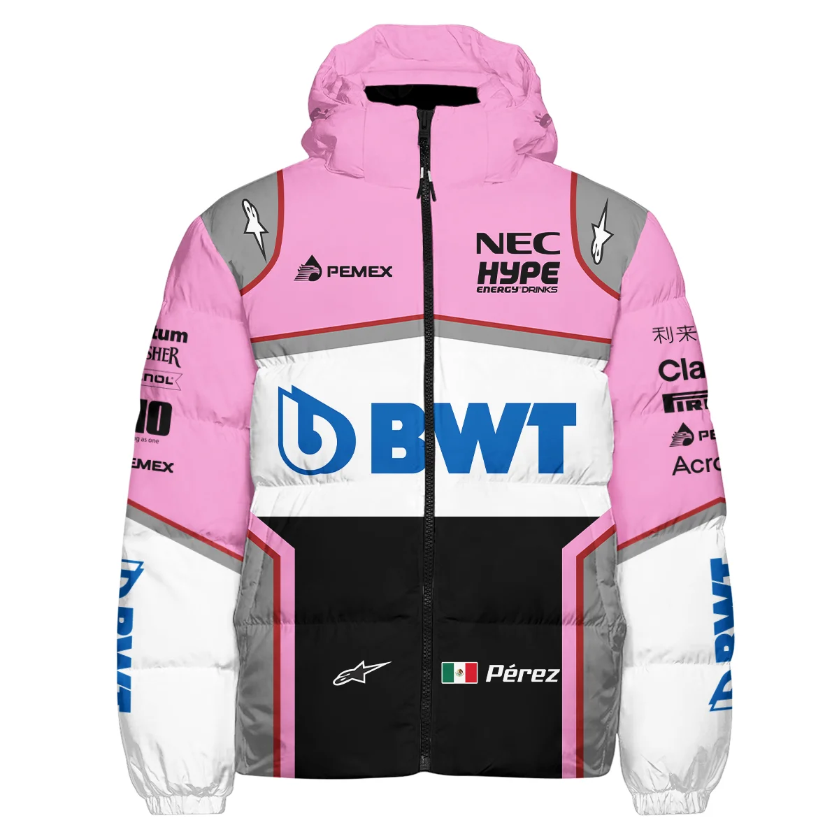 2018 Sergio Perez Racing Suit Racing Point F1 Down & Puffer Jackets BLVASP170925A4HCJ - Image 2