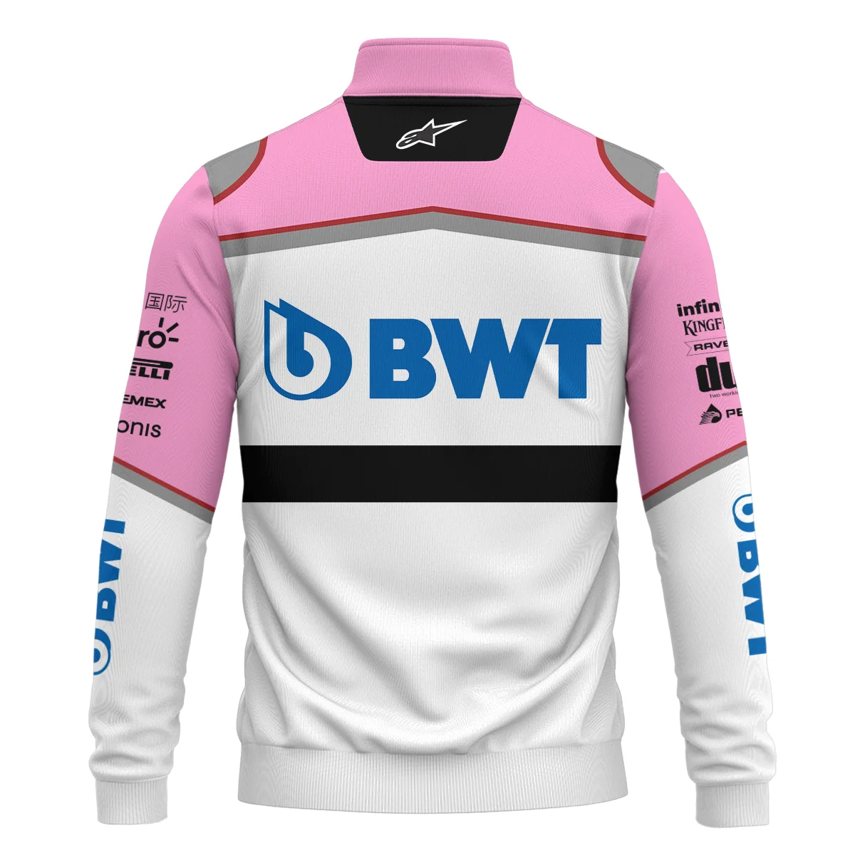 2018 Sergio Perez Racing Suit Racing Point F1 Quarter-Zip Sweatshirt BLVASP170925A4QZS - Image 3