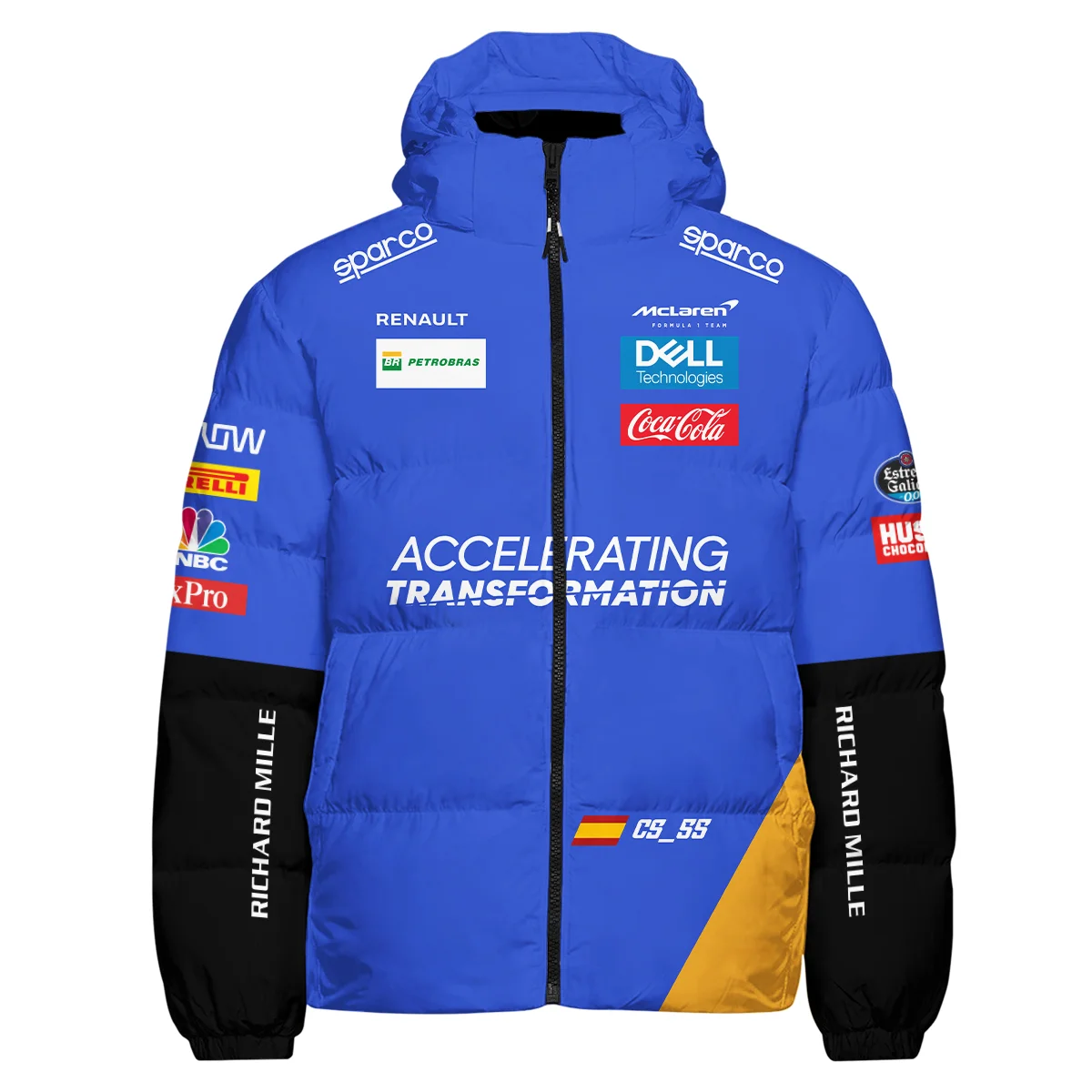 2019 Carlos Sainz Racing Suit McLaren F1 Down & Puffer Jackets BLVACS190825A15HCJ - Image 2
