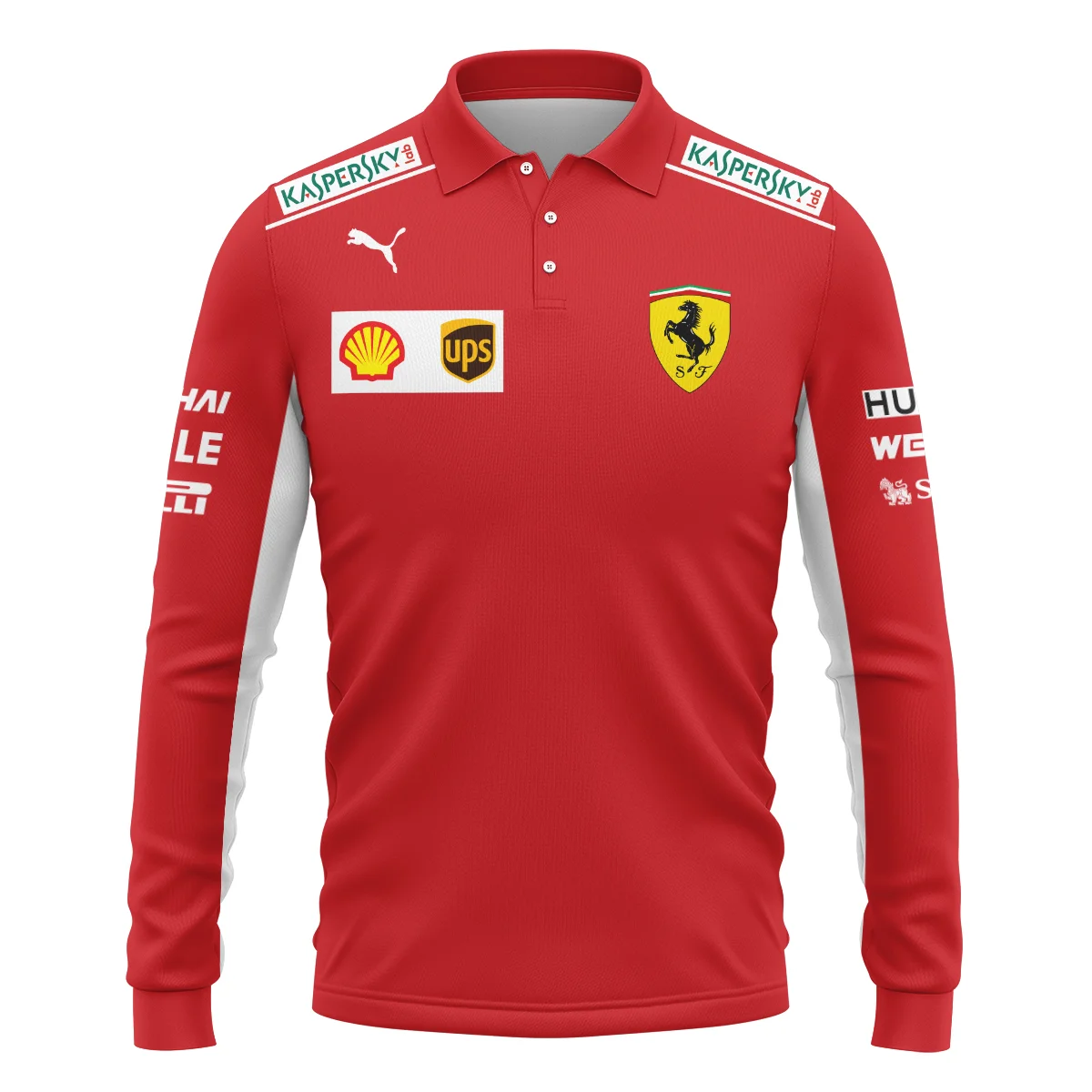 2019 Charles Leclerc Racing Suit Ferrari F1 Long Polo Shirt BLVACL260825A5LPL - Image 2