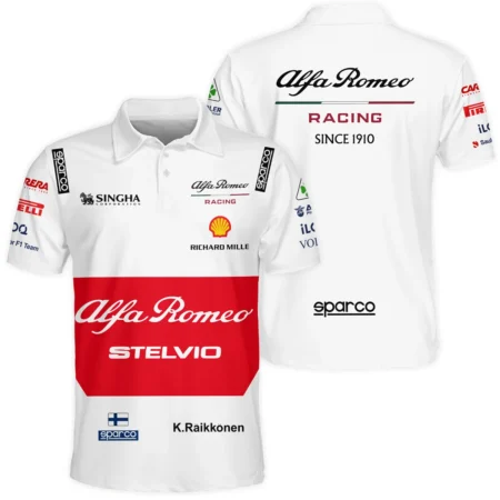 2019 Kimi Raikkonen Racing Suit Alfa Romeo F1 Polo Shirt BLVAKR191125A6PL - Motorsport Lifestyle Wear