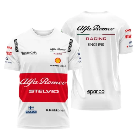 2019 Kimi Raikkonen Racing Suit Alfa Romeo F1 T-Shirt BLVAKR191125A6TS - Motorsport Apparel