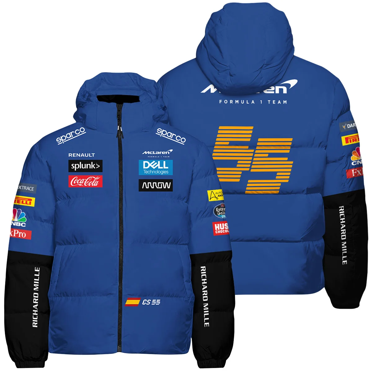 2020 Carlos Sainz Racing Suit McLaren F1 Down & Puffer Jackets BLVACS190825A16HCJ - Motorsport Lifestyle Wear