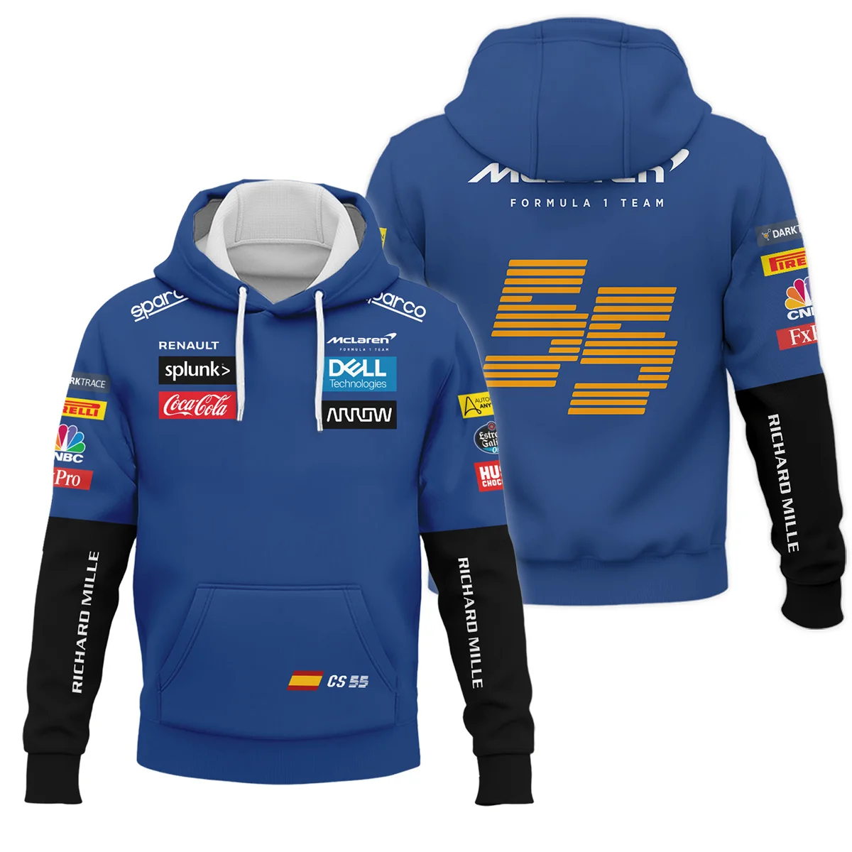 2020 Carlos Sainz Racing Suit McLaren F1 Hoodie BLVACS190825A16HD - Motorsport Apparel