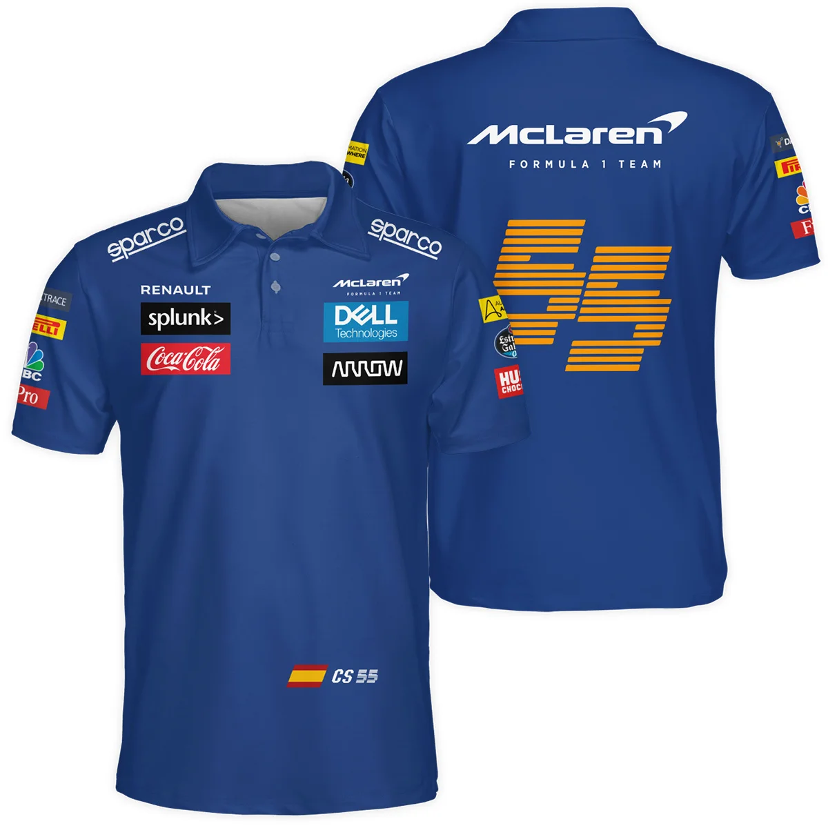 2020 Carlos Sainz Racing Suit McLaren F1 Polo Shirt BLVACS190825A16PL - Trackside Outfit
