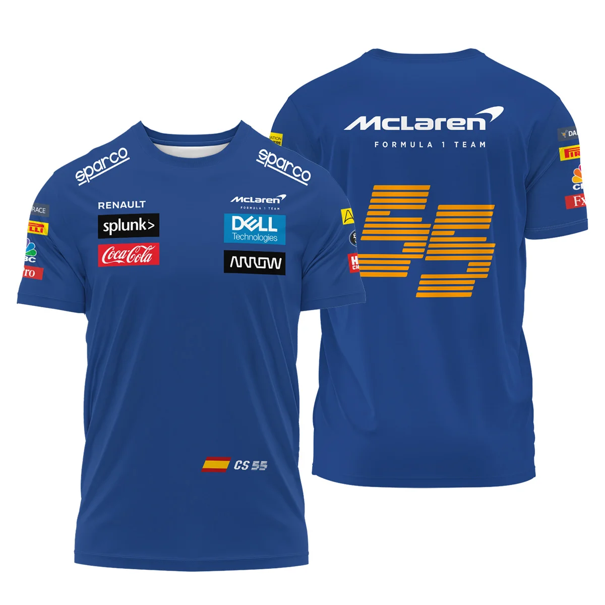 2020 Carlos Sainz Racing Suit McLaren F1 T-Shirt BLVACS190825A16TS - Formula Racing Apparel