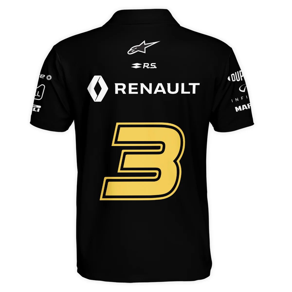 2020 Daniel Ricciardo Renault Alpinestars Race Suit Polo Shirt BLVA180725A04PL - Image 3